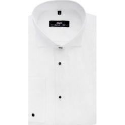 Koszula ADAMO P slim 020. Czarne koszule męskie Giacomo Conti, bez wzorów, z bawełny, eleganckie, z kontrastowym kołnierzykiem, bez rękawów. Za 299,00 zł.