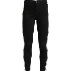 Topshop JAMIE SIDE STRIPE Jeans Skinny Fit black. Czarne jeansy damskie marki Topshop, z elastanu. Za 269,00 zł.