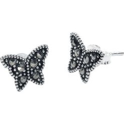 Kolczyki damskie: Schmetterling Kolczyki – Earpin srebrny