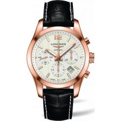 LONGINES CONQUEST CLASSIC L2.786.8.76.3. Białe zegarki męskie marki LONGINES, złote. Za 38360,00 zł.