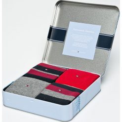 Tommy Hilfiger - Skarpety (4-pack). Niebieskie skarpetki męskie marki TOMMY HILFIGER, z bawełny. W wyprzedaży za 79,90 zł.