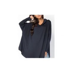 Bluzy damskie: BLUZKA BLUZA MELANGE | OVERSIZE GRAFITOWA