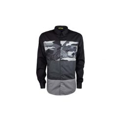 Koszule z długim rękawem Versace Jeans B1GQB622 QUM212 / Reg. Block Print. Czarne koszule męskie Versace Jeans, m, bez wzorów, z jeansu, bez kołnierzyka, z długim rękawem. Za 459,00 zł.