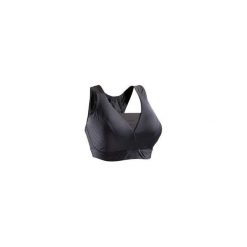 Stanik fitness kardio 900 duże rozmiary czarny. Czarne buty sportowe damskie DOMYOS, bez wzorów, z elastanu, na fitness i siłownię. Za 79,99 zł.
