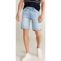 Mango Man - Szorty jeansowe Rock. Spodenki i szorty męskie Mango Man, bez wzorów, z elastanu, casualowe. W wyprzedaży za 89,90 zł.