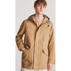 Kurtka parka z kapturem - Beżowy. Brązowe kurtki męskie Reserved, s, bez wzorów, z kapturem. Za 239,99 zł.