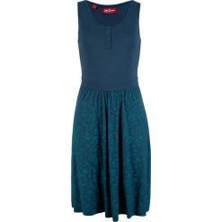 Sukienka shirtowa z nadrukiem bonprix ciemnoniebieski. Sukienki damskie bonprix. Za 74,99 zł.