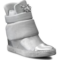 Buty zimowe damskie: Sneakersy CARINII – B3572 Lustro Srebro/Dave Met 6651/037