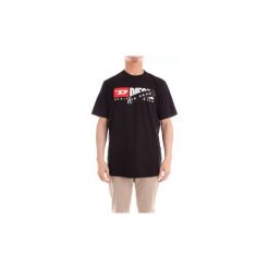 T-shirty z krótkim rękawem Diesel 00SVFJ0CATJ. Czarne t-shirty męskie Diesel, xl, bez wzorów, bez kołnierzyka, krótkie. Za 247,68 zł.