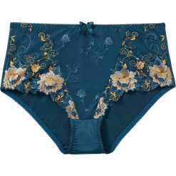 Figi wyszczuplające bonprix niebieskozielono-szaro-miodowy. Niebieskie majtki damskie wyszczuplające bonprix, bez wzorów. Za 21,99 zł.