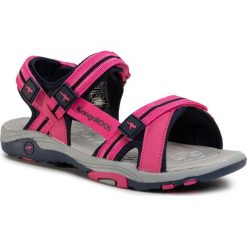 Sandały KANGAROOS - K-Leni 18335 000 6130 Daisy Pink/Dk Navy. Różowe sandały dziewczęce KangaROOS, ze skóry ekologicznej, bez zapięcia. W wyprzedaży za 139,00 zł.