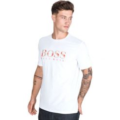 BOSS Tiburt 136 Koszulka Biały. Białe podkoszulki męskie Boss, xl, z nadrukiem, z bawełny, bez kołnierzyka, krótkie. Za 268,95 zł.
