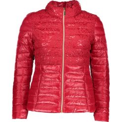 Kurtka w kolorze czerwonym. Czerwone kurtki damskie pikowane marki Cashmere & Jackets, s, w koronkowe wzory, z koronki, bez kaptura. W wyprzedaży za 212,95 zł.