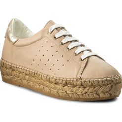 Espadryle EVA MINGE - Gandia 3E 18MC1372338ES 103. Brązowe espadryle damskie Eva Minge, na co dzień, bez wzorów, ze skóry ekologicznej, bez obcasa, na koturnie, bez zapięcia. W wyprzedaży za 189,00 zł.