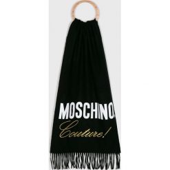 Moschino - Szal. Szare szaliki damskie MOSCHINO, z wełny. W wyprzedaży za 399,90 zł.