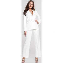 Biały Garnitur Be Yourself. Białe marynarki damskie other, s, w paski. Za 349,99 zł.