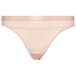 Stringi TOMMY HILFIGER UW0UW02204. Różowe stringi damskie TOMMY HILFIGER, l, bez wzorów, z elastanu. Za 99,00 zł.