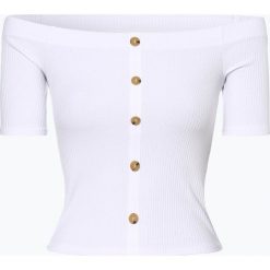 Review - Top damski, biały. Białe topy damskie Review, l, bez wzorów, prążkowane, bez kołnierzyka. Za 59,95 zł.