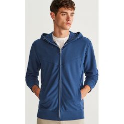 Bluza z kapturem - Niebieski. Niebieskie bejsbolówki męskie Reserved, l, z kapturem. Za 99,99 zł.