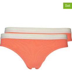 Figi (2 pary) w kolorze brzoskwiniowym. Pomarańczowe majtki dziewczęce Skiny Girls. W wyprzedaży za 32,95 zł.