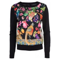 Desigual sweter damski Astrix S czarny. Czarne swetry damskie Desigual, s, bez wzorów, eleganckie, bez rękawów, bez kaptura. W wyprzedaży za 276,00 zł.