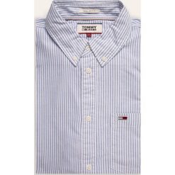 Tommy Jeans - Koszula. Niebieskie koszule męskie Tommy Jeans, s, bez wzorów, z bawełny, casualowe, button down, z długim rękawem. W wyprzedaży za 239,90 zł.
