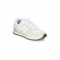 Buty Dziecko New Balance 574. Białe trampki dziewczęce New Balance, bez wzorów, bez zapięcia. Za 207,20 zł.