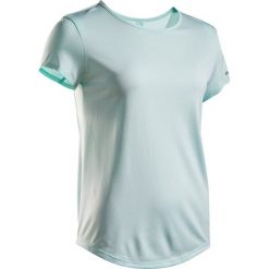 Koszulka TENIS TS Dry 100 damska. Zielone t-shirty damskie ARTENGO, bez wzorów, z poliesteru, sportowe, bez kołnierzyka. Za 24,99 zł.