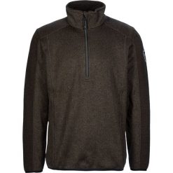 Bluza polarowa w kolorze brązowym. Pomarańczowe bluzy męskie s, z dzianiny, z kapturem, krótkie. W wyprzedaży za 109,95 zł.