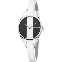 Calvin Klein Rebel Zegarek Biały Srebrny. Szare zegarki damskie Calvin Klein, srebrne. Za 917,95 zł.