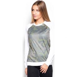 Bluza z Wzorzystym Przodem w Moro. Brązowe podkoszulki damskie marki Molly.pl, s, z nadrukiem, z dzianiny, z długim rękawem. Za 139,90 zł.