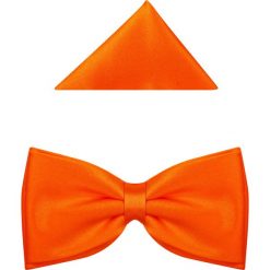 Pomarańczowa szeroka mucha męska B27. Pomarańczowe muszki męskie Modini Moda Męska, na co dzień, bez wzorów, z tkaniny, eleganckie. Za 45,00 zł.
