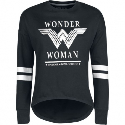 Wonder Woman Logo Bluza damska czarny. Czarne bez kategorii marki Wonder Woman, l, w paski. Za 121,90 zł.