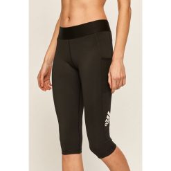 Adidas Performance - Szorty. Czarne spodenki sportowe damskie adidas Performance, s, z nadrukiem, z elastanu, sportowe. Za 149,90 zł.