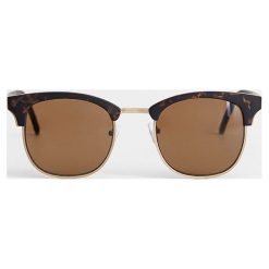 Mango Man - Okulary Club. Pomarańczowe okulary przeciwsłoneczne męskie Mango Man, z tworzywa sztucznego. Za 119,90 zł.