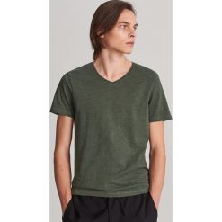 T-shirt z bawełny organicznej - Zielony. Zielone t-shirty damskie Reserved, s, z bawełny. Za 29,99 zł.