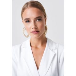 Kolczyki damskie: NA-KD Accessories Łączone kolczyki potrójne koła – Gold