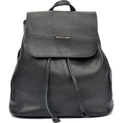 Plecaki damskie: Skórzany plecak w kolorze czarnym – (S)32 x (W)34 x (G)12 cm