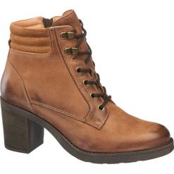 Botki damskie 5th Avenue brązowe. Pomarańczowe botki damskie 5th Avenue, ze skóry, bez obcasa, na obcasie, na zamek. Za 219,90 zł.