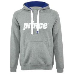 Bejsbolówki męskie: PRINCE Bluza męska Pullover Hoodie szaro-niebieska r. L (NV) (3M152038)