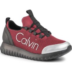 Sneakersy CALVIN KLEIN JEANS - Reika R0666 Berry/Silver. Czerwone półbuty damskie Calvin Klein Jeans, z jeansu. Za 519,00 zł.