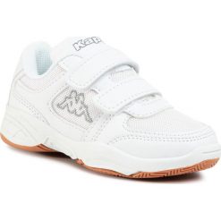 Sneakersy KAPPA - Dacer K 260683K White/Grey 1016. Białe trampki chłopięce Kappa, bez wzorów, ze skóry ekologicznej, na rzepy. Za 79,00 zł.