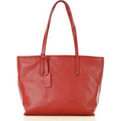 Julia MARCO MAZZIN Włoska torebka skórzany shopper bag czerwony chilli. Czerwone torby damskie na zakupy MAZZINI, ze skóry, eleganckie. W wyprzedaży za 299,00 zł.