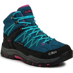 Trekkingi CMP - Kids Rigel Mid Trekking Shoes Wp 3Q12944J Deep Lake-Baltic. Niebieskie śniegowce dziewczęce CMP, bez zapięcia. Za 349,00 zł.