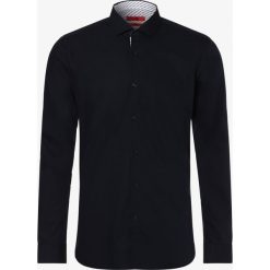 HUGO - Koszula męska łatwa w prasowaniu – Erondon, niebieski. Niebieskie koszule męskie HUGO, m, z napisami, eleganckie, bez kołnierzyka, bez rękawów. Za 349,95 zł.