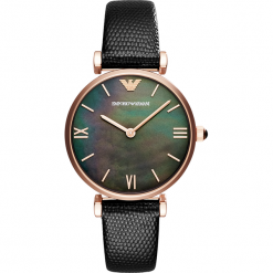 Biżuteria i zegarki damskie: Zegarek EMPORIO ARMANI – Gianni T-Bar AR11060 Black/Rose Gold