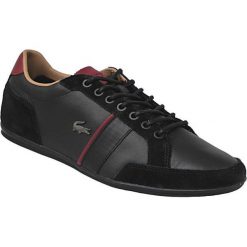 Lacoste Alisos 117 1 cam1018024 40 Czarne. Czarne buty sportowe męskie marki Lacoste, ze skóry. W wyprzedaży za 499,99 zł.