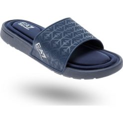 KLAPKI EA7 EMPORIO ARMANI. Niebieskie kapcie męskie z tkaniny. Za 369,00 zł.