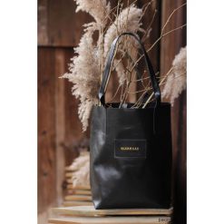 TORBA SHOPPER czarna. Czarne shopper bag damskie Pakamera, na ramię, małe. Za 470,00 zł.
