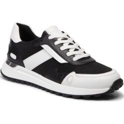 Sneakersy MICHAEL MICHAEL KORS - Monroe Trainer 43F9MOFS1D Blk/Opticwht. Czarne półbuty damskie MICHAEL Michael Kors, na co dzień, bez wzorów, ze skóry, bez obcasa, na płaskiej podeszwie, bez zapięcia. Za 699,00 zł.